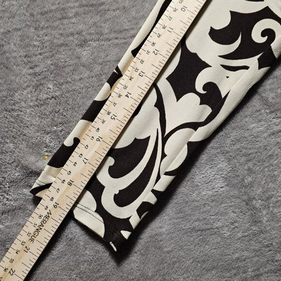 Sweet Storm Dress Women Medium Cream & Chocolate Brown 3/4 Sleeve Slip Stretchy - Picture 4 of 7